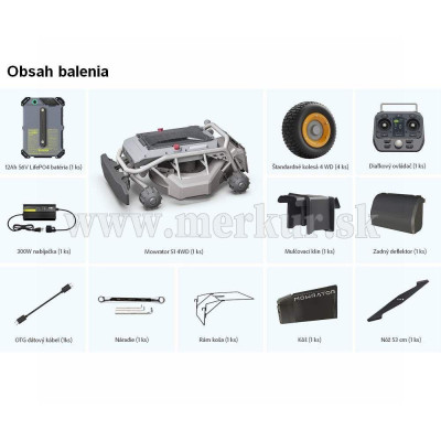 MOWRATOR S1 4WD aku kosačka na diaľkové ovládanie