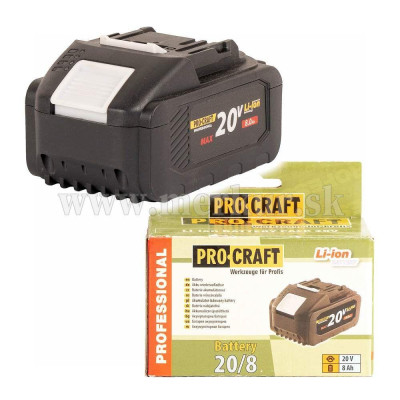 PROCRAFT 20/8 batéria 8Ah/20V