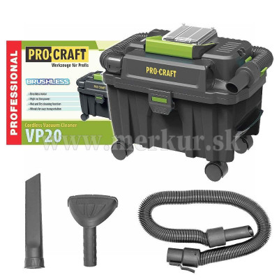 Procraft VP20 akumulátorový priemyselný vysávač
