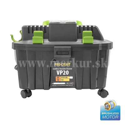 Procraft VP20 akumulátorový priemyselný vysávač