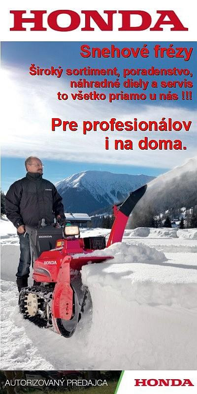 Snehove frézy na doma i pre profesionálov