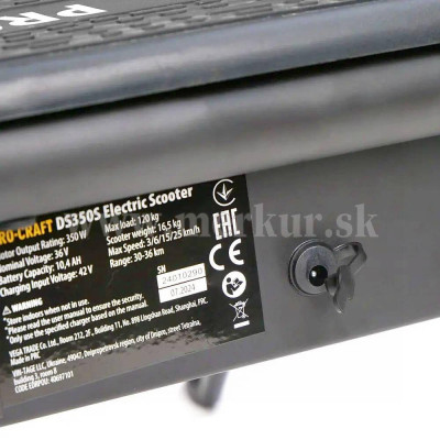 PROCRAFT DS350S elektrická kolobežka