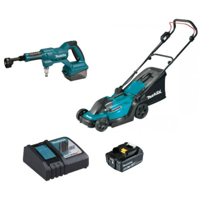 MAKITA sada DLX2583T - kosačka DLM330 + čistič DHW180 + aku a nabíjačka