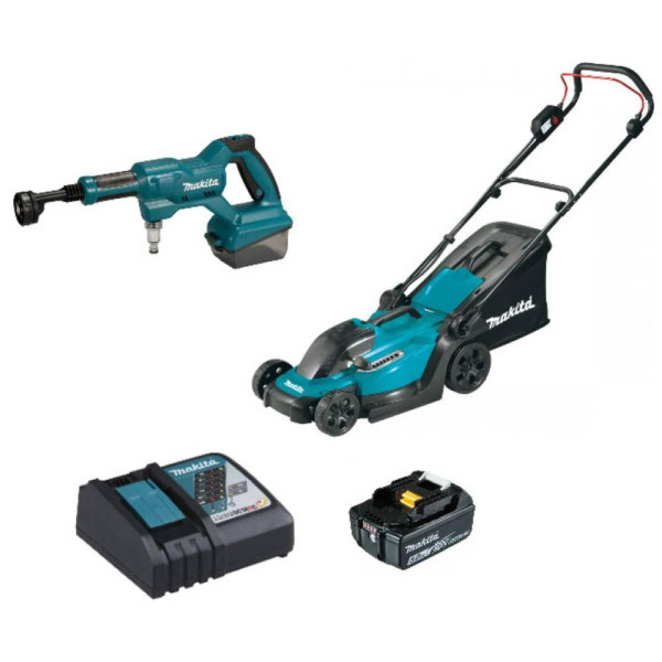 MAKITA sada DLX2583T - kosačka DLM330 + čistič DHW180 + aku a nabíjačka