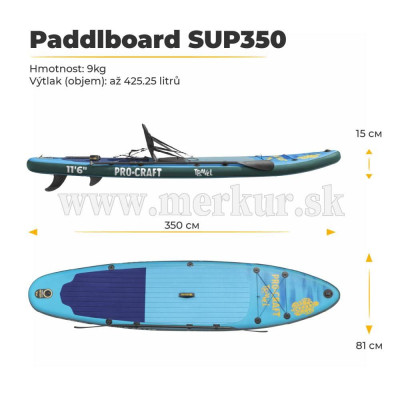 PROCRAFT SUP350 Paddleboard SET Travel