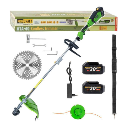 PROCRAFT ATA-40 akumulátorový krovinorez SET 2x aku + nabíjačka