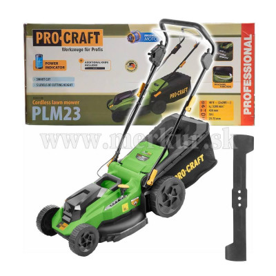 PROCRAFT SPLM23 akumulátorová kosačka s 2x aku a nabíjačkou