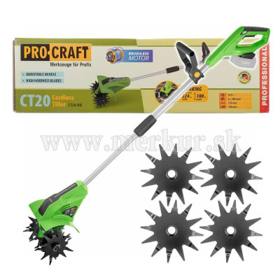 PROCRAFT CT20 bb akumulátorový kultivátor bez batérie a nabíjačky