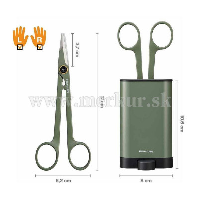 FISKARS nožničky prestrihávacie špicaté s púzdrom 1075315