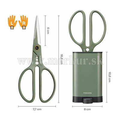 FISKARS nožničky na kvety s púzdrom 1075316