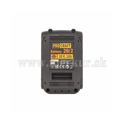 PROCRAFT 20/2A batéria 2Ah/20V