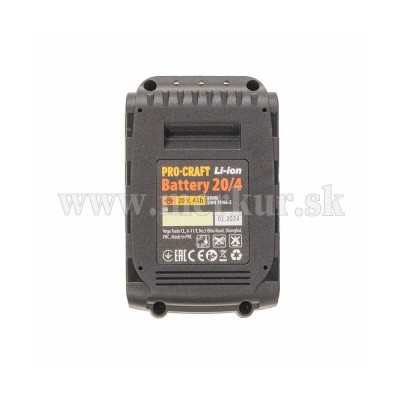 PROCRAFT SADA 20/4 batéria + 20/1 nabíjačka 20V
