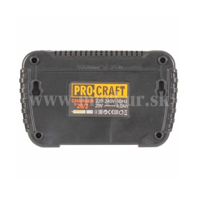 PROCRAFT SADA 20/4 batérie 2ks + 20/2 dvojnabíjačka 20V