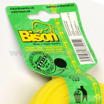 BISON lanko 3,0mmx15m žlté okrúhle BASIC PROFI