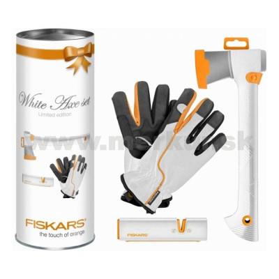 FISKARS set darčekový, sekera + ostrič + rukavice, limitovaná edícia 129029