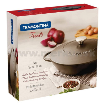 TRAMONTINA wok liatinový 32cm TRENTO 