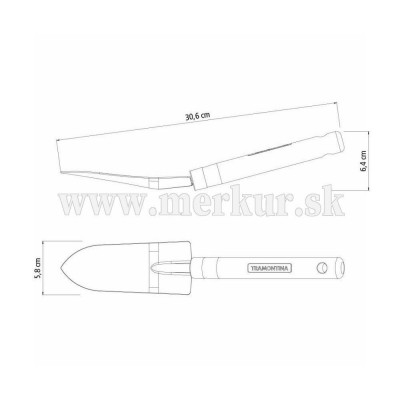 TRAMONTINA lopatka záhradná s násadou 30 cm